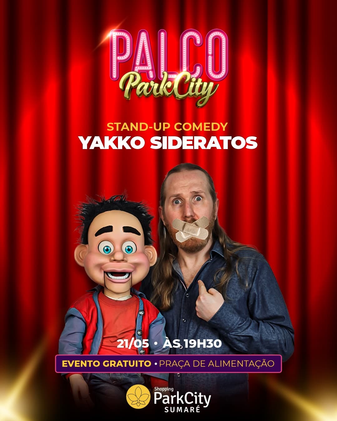 Palco ParkCity: stand-up com Yakko