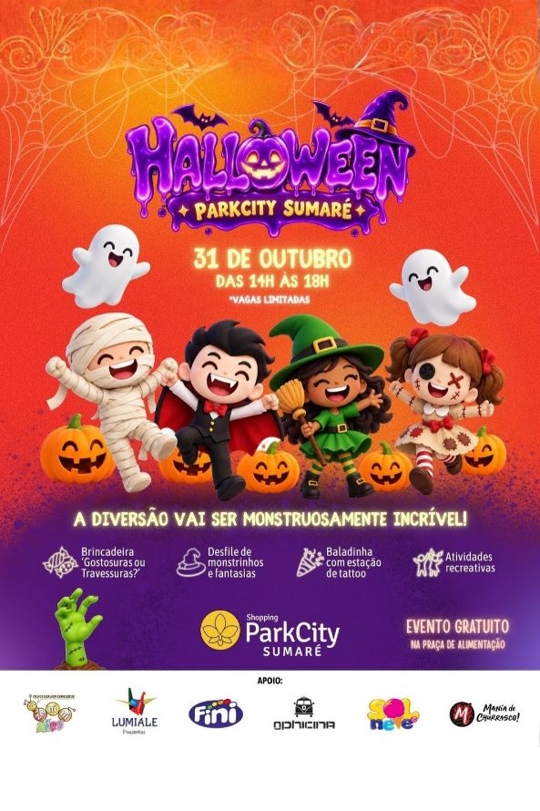 Halloween 2026 no ParkCity Sumaré
